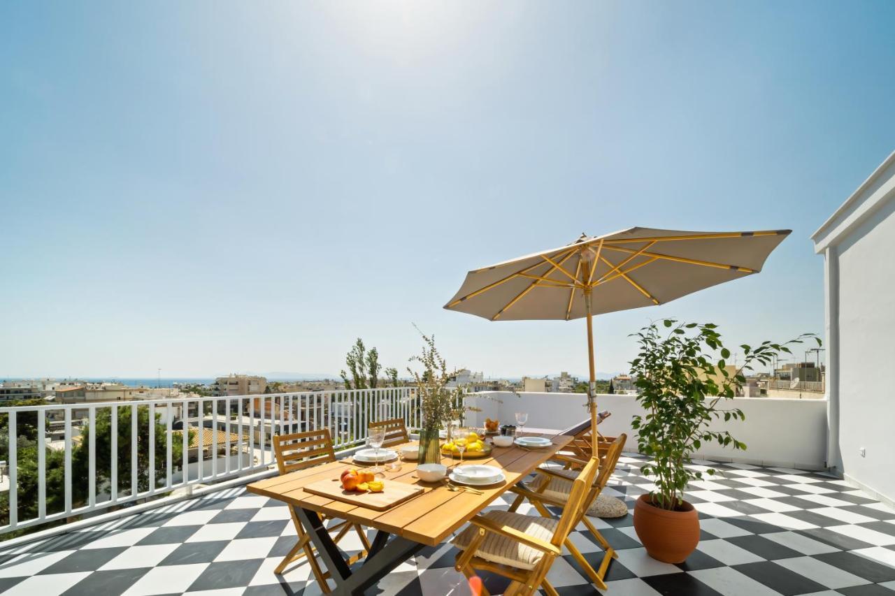 Luxurious Apartment With Big Sea View Terrace - Central Location Афіни Екстер'єр фото