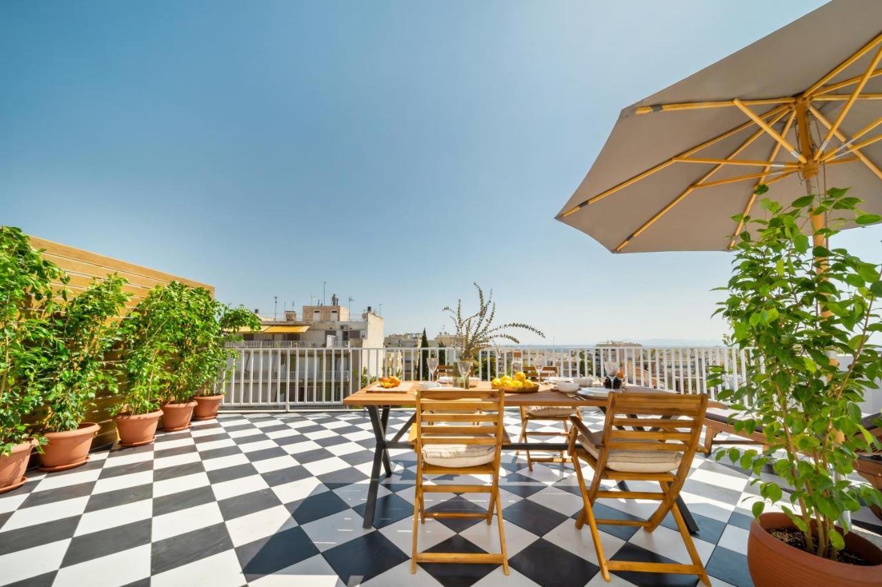 Luxurious Apartment With Big Sea View Terrace - Central Location Афіни Екстер'єр фото